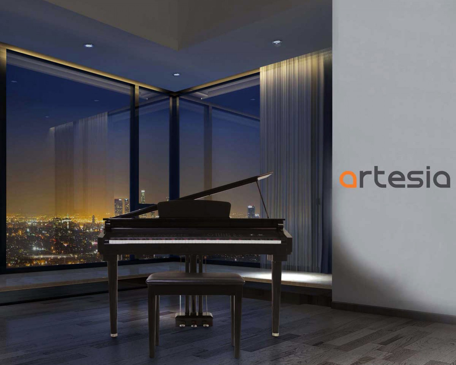 Artesia AG-30 Mikro Kuyruklu Siyah Dijital Piyano küçük görsel 14