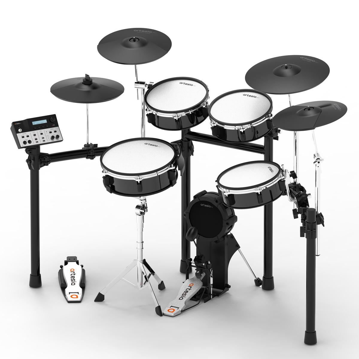 Artesia Legacy A250-BMS Black Metallic Stripe Dijital Davul Seti küçük görsel 9