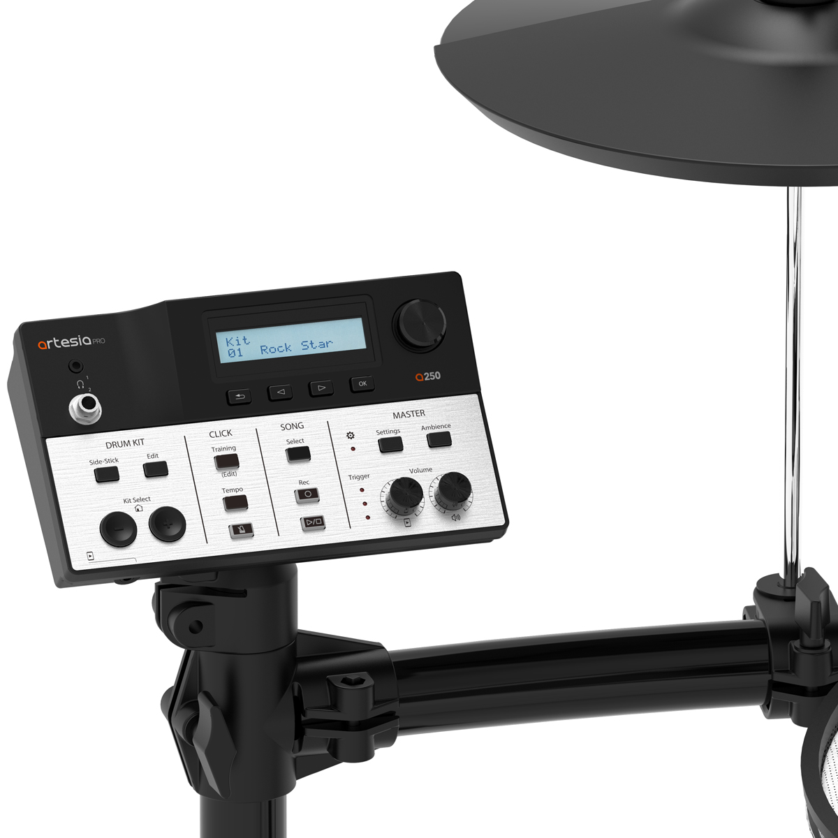 Artesia Legacy A250-BMS Black Metallic Stripe Dijital Davul Seti küçük görsel 12