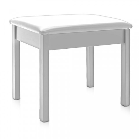 CNG Beyaz Ahşap Piyano Taburesi küçük görsel 2