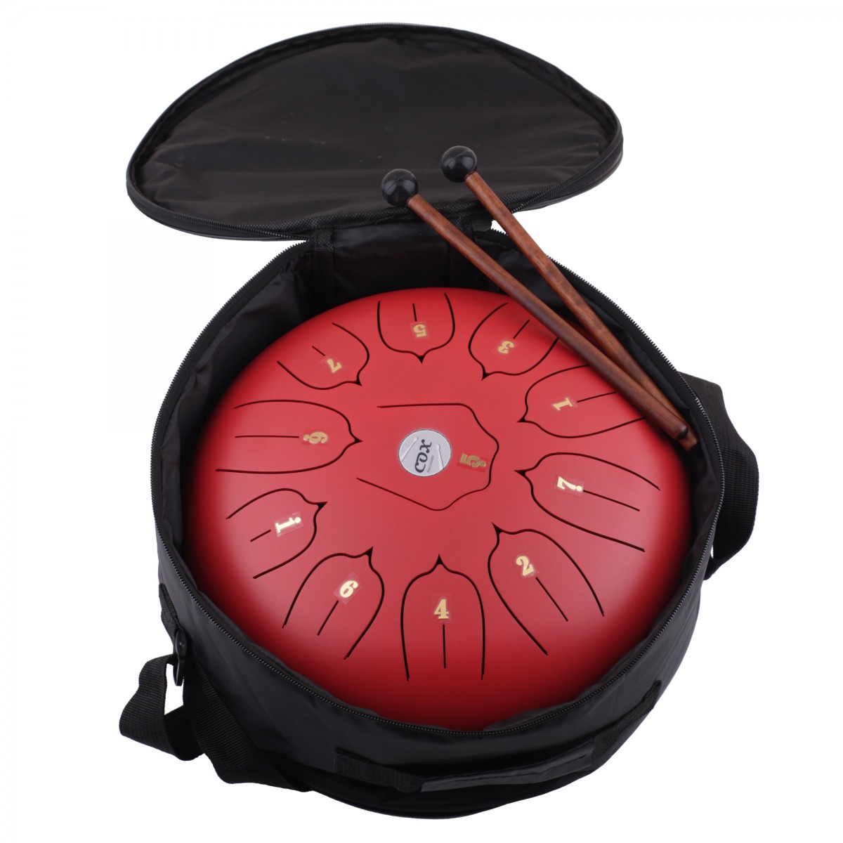 Cox Steel Tongue Drum (Kırmızı) küçük görsel 2