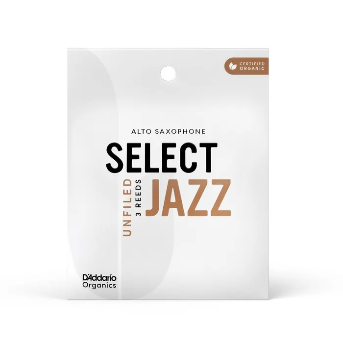 D'Addario Organics Select Jazz Unfiled Alto Saksafon Kamışı - 3 Soft (3'lü Kutu) küçük görsel 2