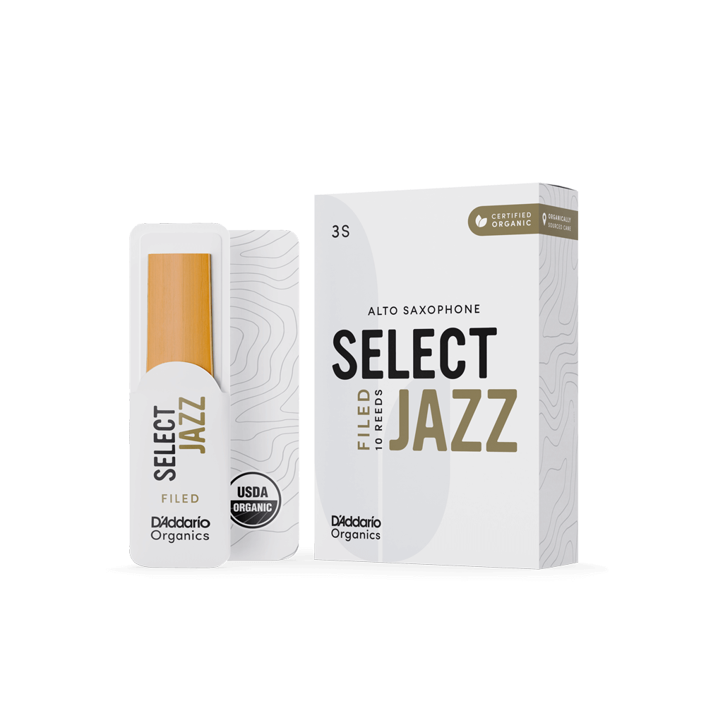 D'addario Woodwinds Organic Select Jazz Unfiled Alto Saksafon Kamışı - 3 Soft (10'lu Kutu) küçük görsel 3