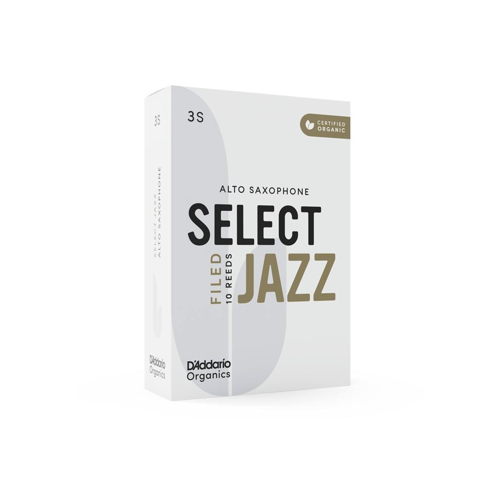 D'addario Woodwinds Organic Select Jazz Unfiled Alto Saksafon Kamışı - 3 Soft (10'lu Kutu) küçük görsel 4