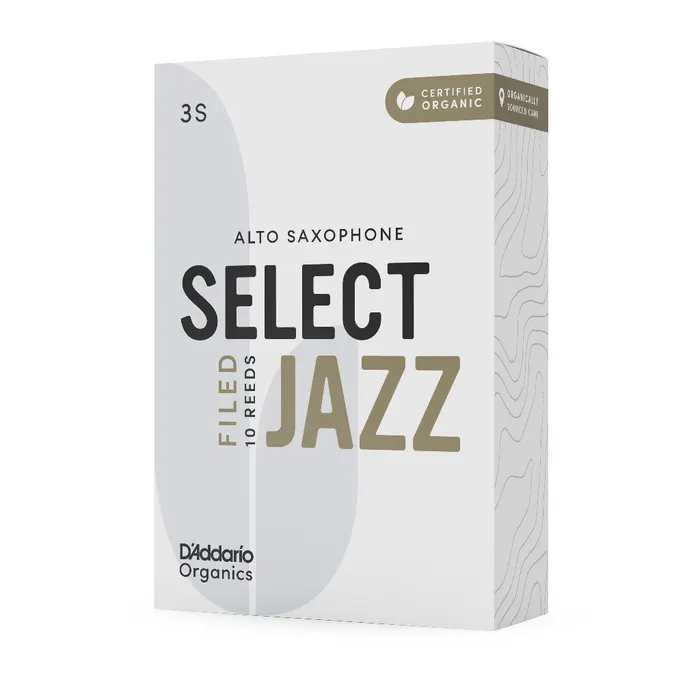 D'addario Woodwinds Organic Select Jazz Unfiled Alto Saksafon Kamışı - 3 Soft (10'lu Kutu) küçük görsel 7