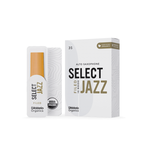D'addario Woodwinds Organic Select Jazz Unfiled Alto Saksafon Kamışı - 3 Soft (10'lu Kutu) küçük görsel 8