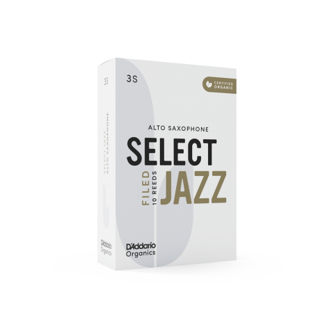 D'addario Woodwinds Organic Select Jazz Unfiled Alto Saksafon Kamışı - 3 Soft (10'lu Kutu) küçük görsel 9