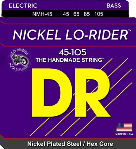 DR NMH-45 Nickel Lo-Rider 4 Tellİ Bas Gitar Teli (Medium 45-105)