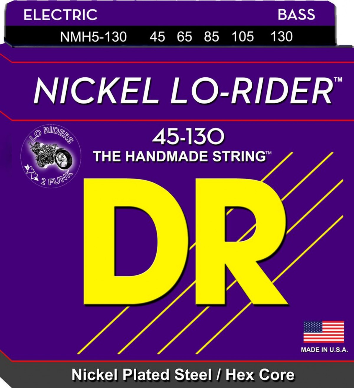 DR NMH5-130 Nickel Lo-Rider 5 Tellİ Bas Gitar Teli (Medium to Heavy 45-130)