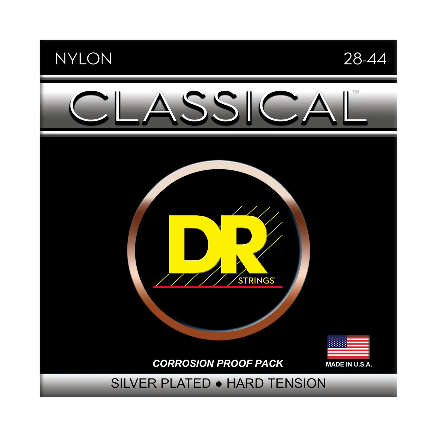 DR Nylon Classical Silver Plated Hard Tension CN-H Klasik Gitar Teli küçük görsel 3