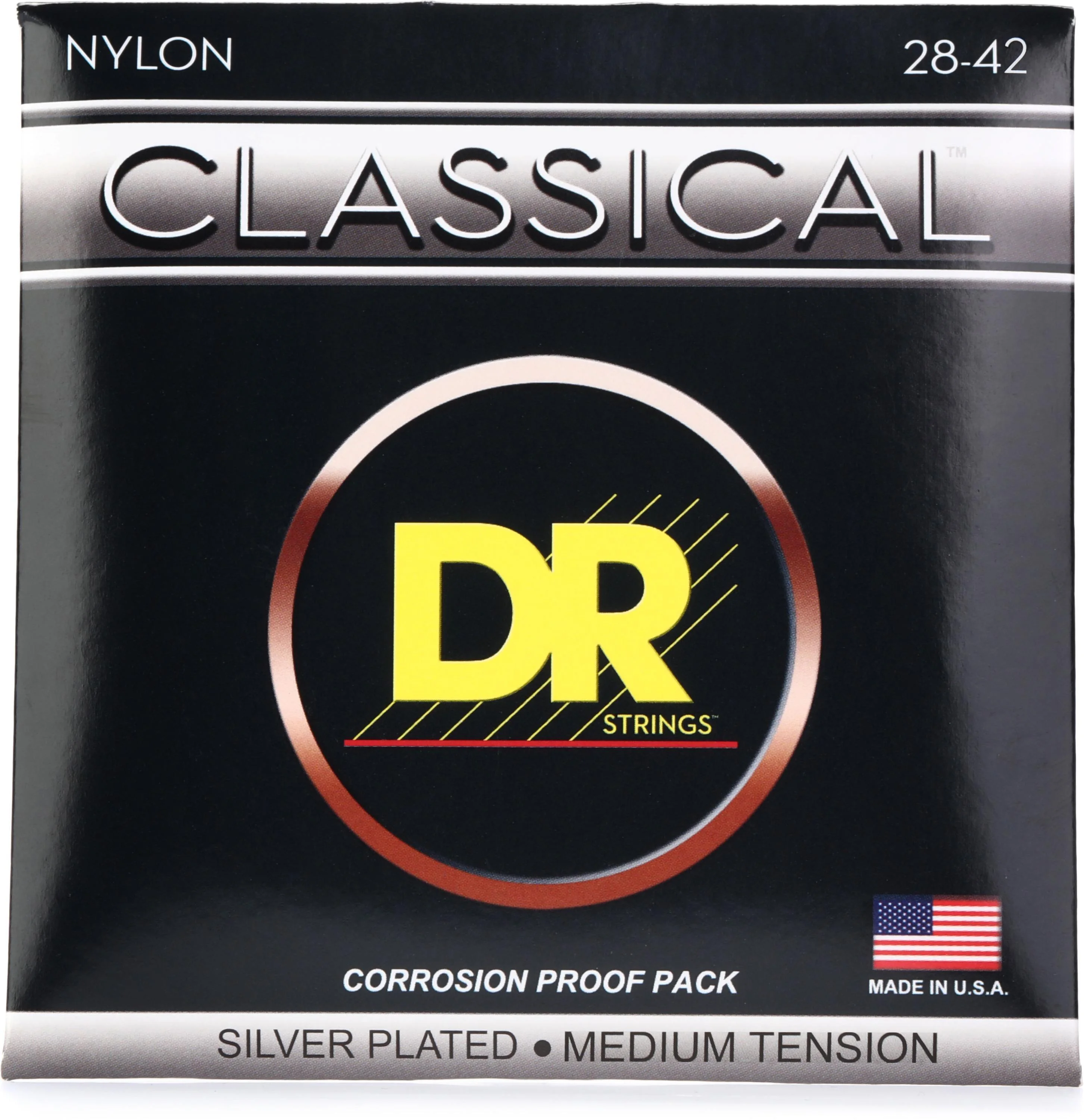 DR Nylon Classical Silver Plated Medium Tension CN-M Klasik Gitar Teli
