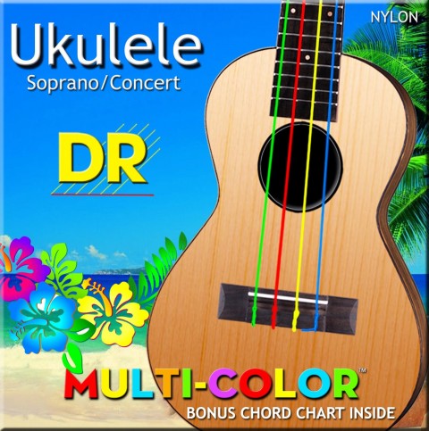 DR UMCSC Multi-Color Soprano/Concert Ukulele Teli küçük görsel 2