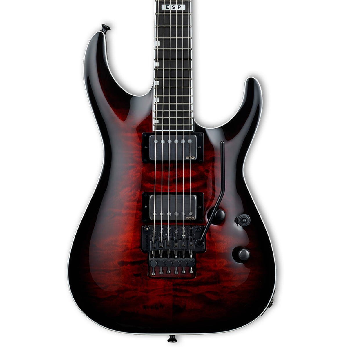 ESP E-II Horizon FR-II EMG See Thru Black Cherry Sunburst Elektro Gitar