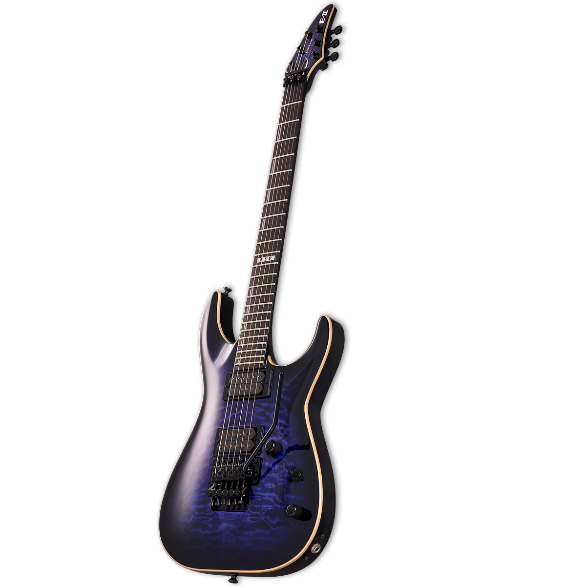 ESP E-II Horizon Quilted Maple Reindeer Blue Elektro Gitar küçük görsel 3