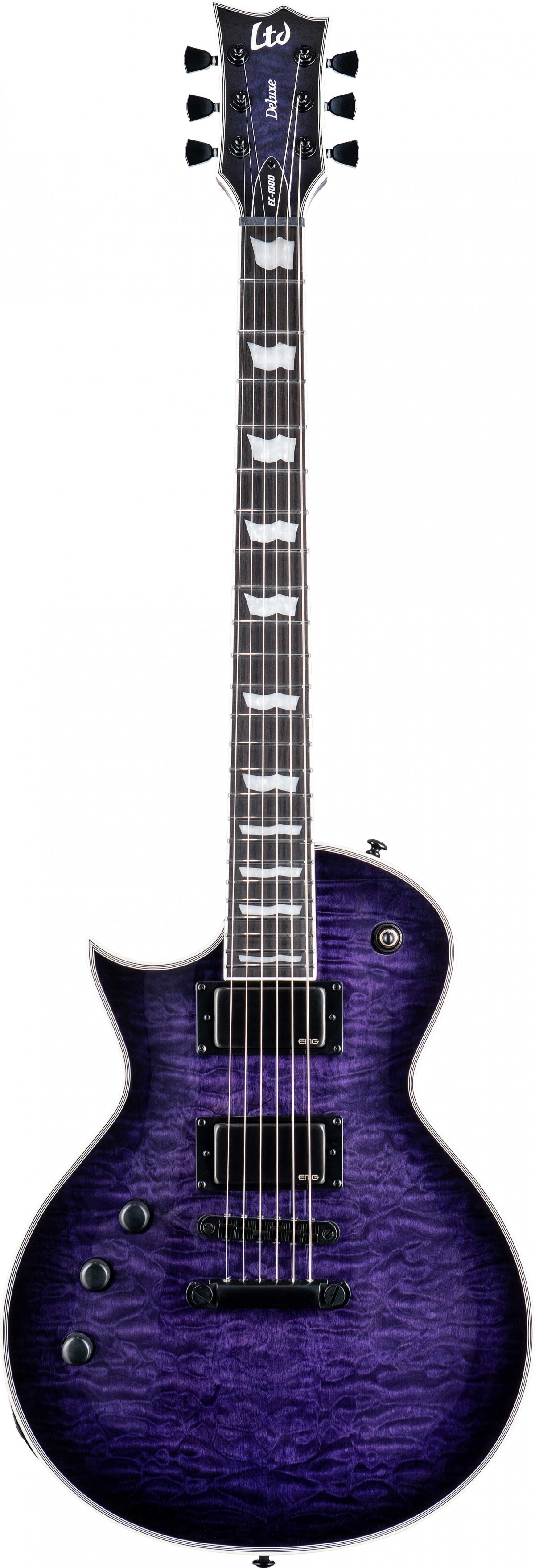 ESP LTD EC-1000 See Thru Purple Sunburst Solak Elektro Gitar küçük görsel 2