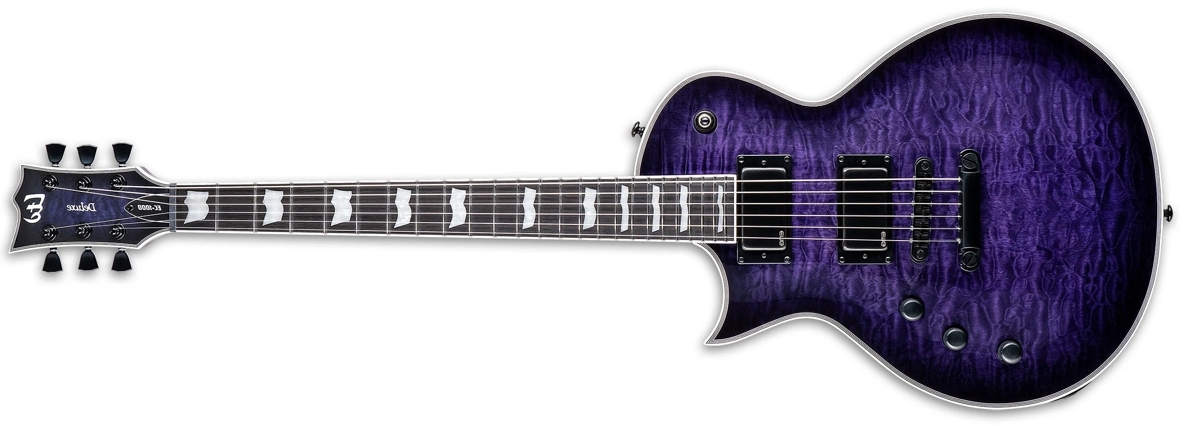 ESP LTD EC-1000 See Thru Purple Sunburst Solak Elektro Gitar küçük görsel 3