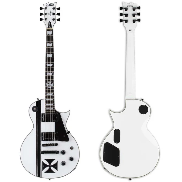 ESP LTD James Hetfield Signature Iron Cross Snow White Solak Elektro Gitar küçük görsel 4