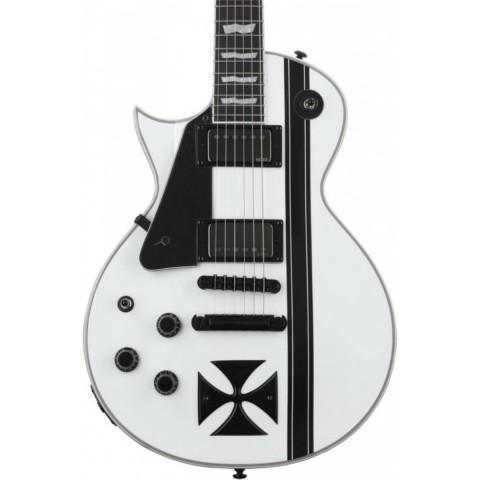 ESP LTD James Hetfield Signature Iron Cross Snow White Solak Elektro Gitar küçük görsel 7