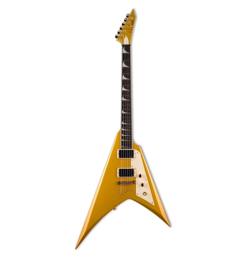 ESP LTD Kirk Hammett Signature KH-V Metalik Gold Elektro Gitar küçük görsel 5