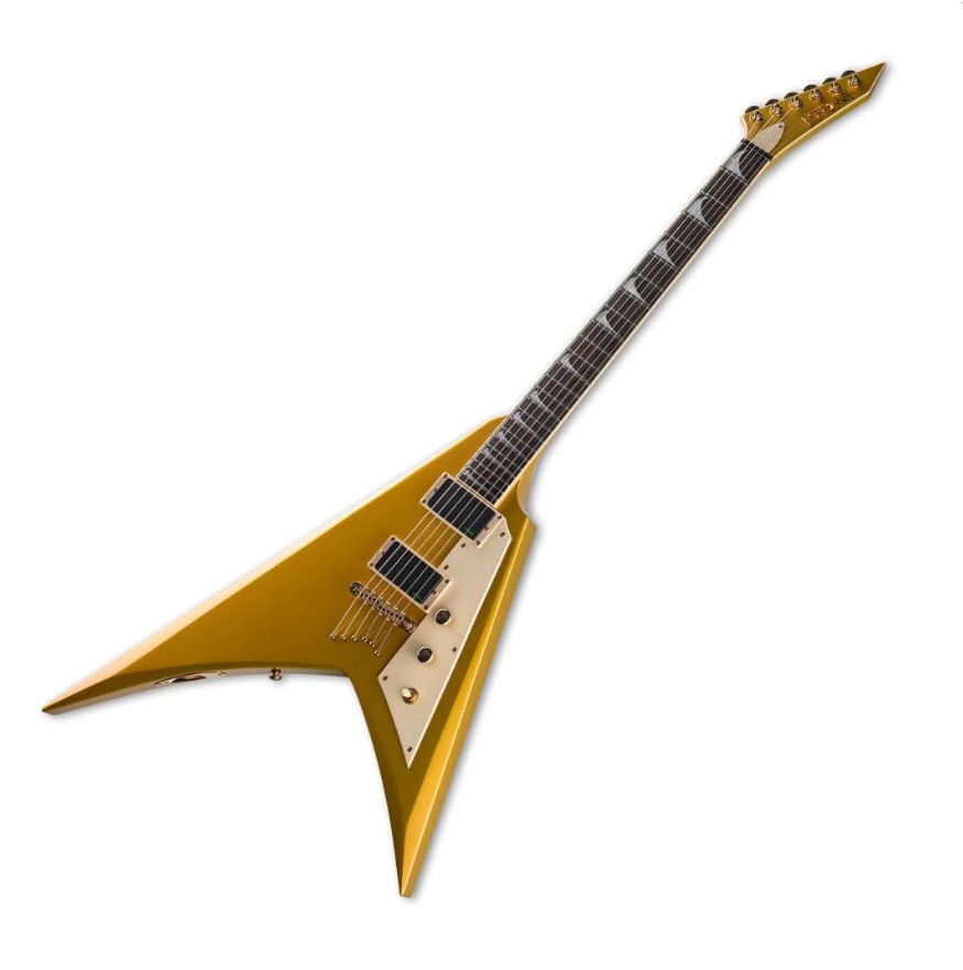 ESP LTD Kirk Hammett Signature KH-V Metalik Gold Elektro Gitar küçük görsel 6