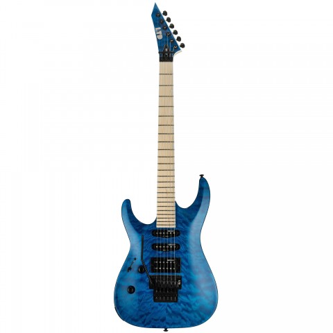ESP LTD MH-203QM Elektro Gitar See Thru Blue - Solak küçük görsel 2