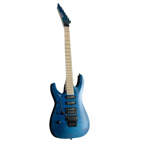 ESP LTD MH-203QM Elektro Gitar See Thru Blue - Solak küçük görsel 3