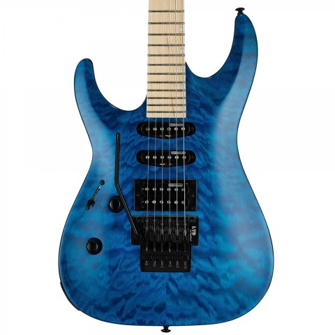 ESP LTD MH-203QM Elektro Gitar See Thru Blue - Solak küçük görsel 4