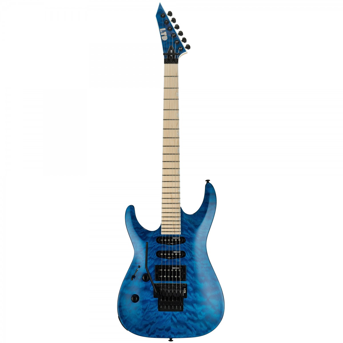 ESP LTD MH-203QM Elektro Gitar See Thru Blue - Solak küçük görsel 7