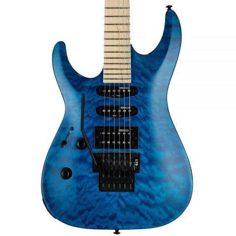 ESP LTD MH-203QM Elektro Gitar See Thru Blue - Solak küçük görsel 10