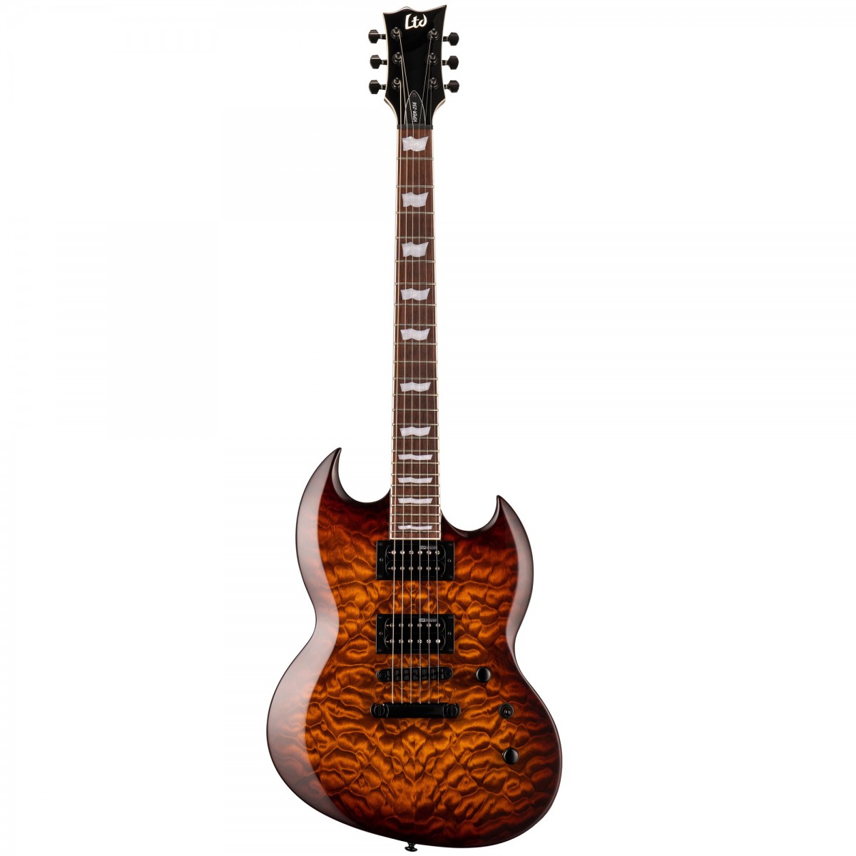 ESP LTD VIPER 256 Dark Brown Sunburst Elektro Gitar küçük görsel 3