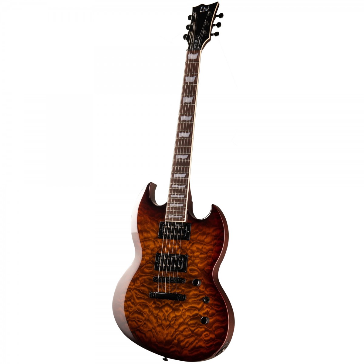 ESP LTD VIPER 256 Dark Brown Sunburst Elektro Gitar küçük görsel 4