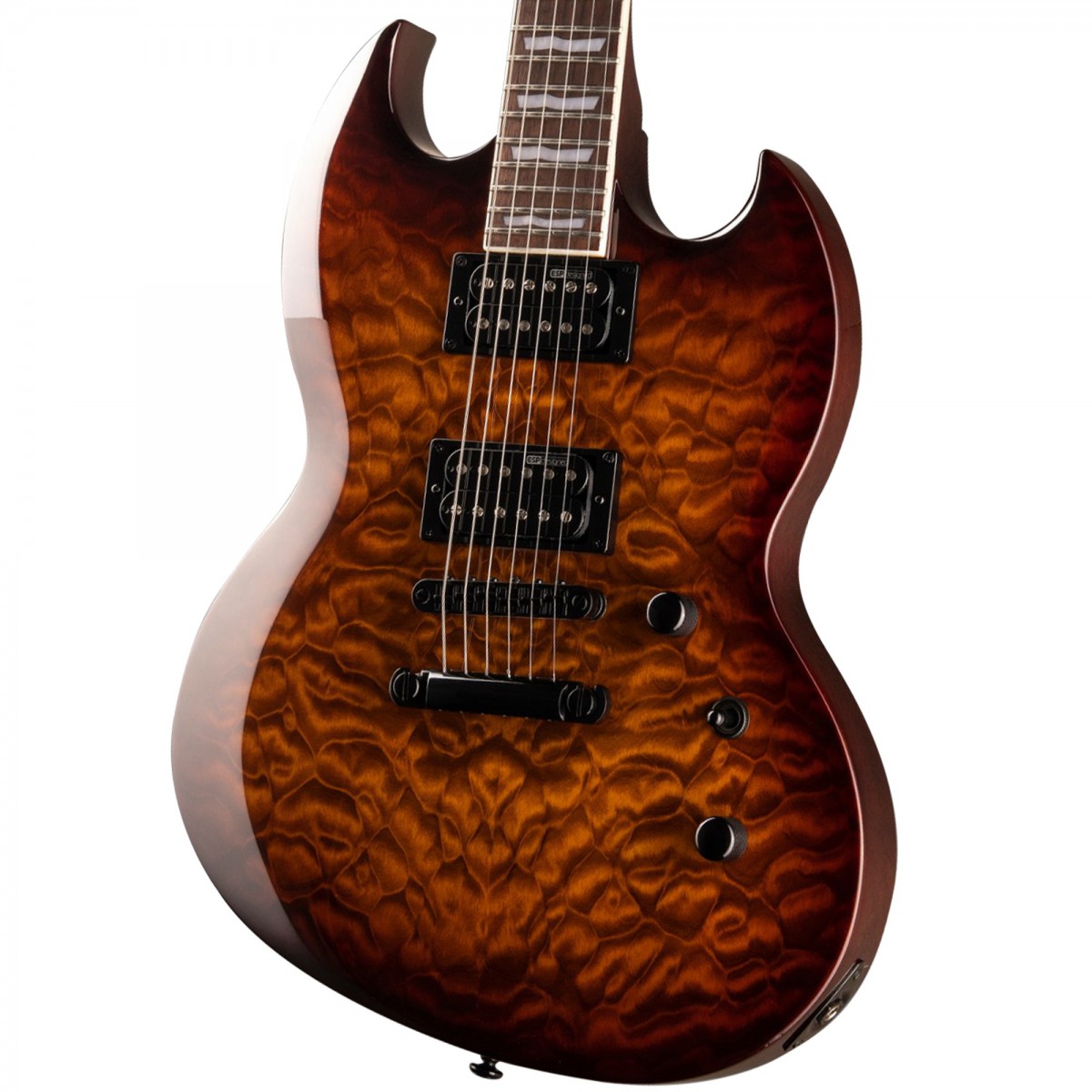 ESP LTD VIPER 256 Dark Brown Sunburst Elektro Gitar küçük görsel 6