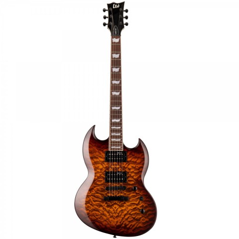 ESP LTD VIPER 256 Dark Brown Sunburst Elektro Gitar küçük görsel 8