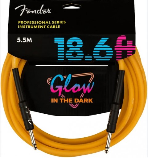 Fender Professional Fosforlu Turuncu 5.5M Enstrüman Kablosu küçük görsel 3
