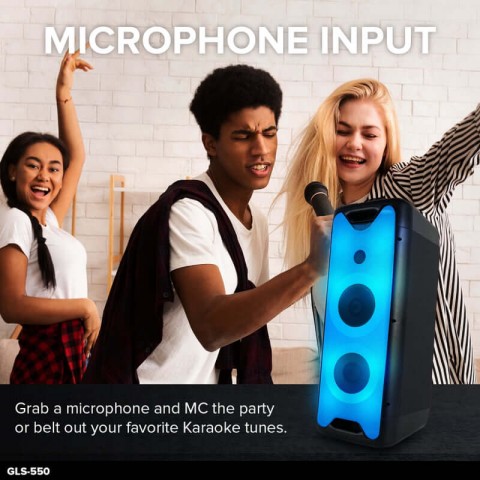 Gemini GLS-550 Taşınabilir Işıklı Bluetooth Hoparlör küçük görsel 3