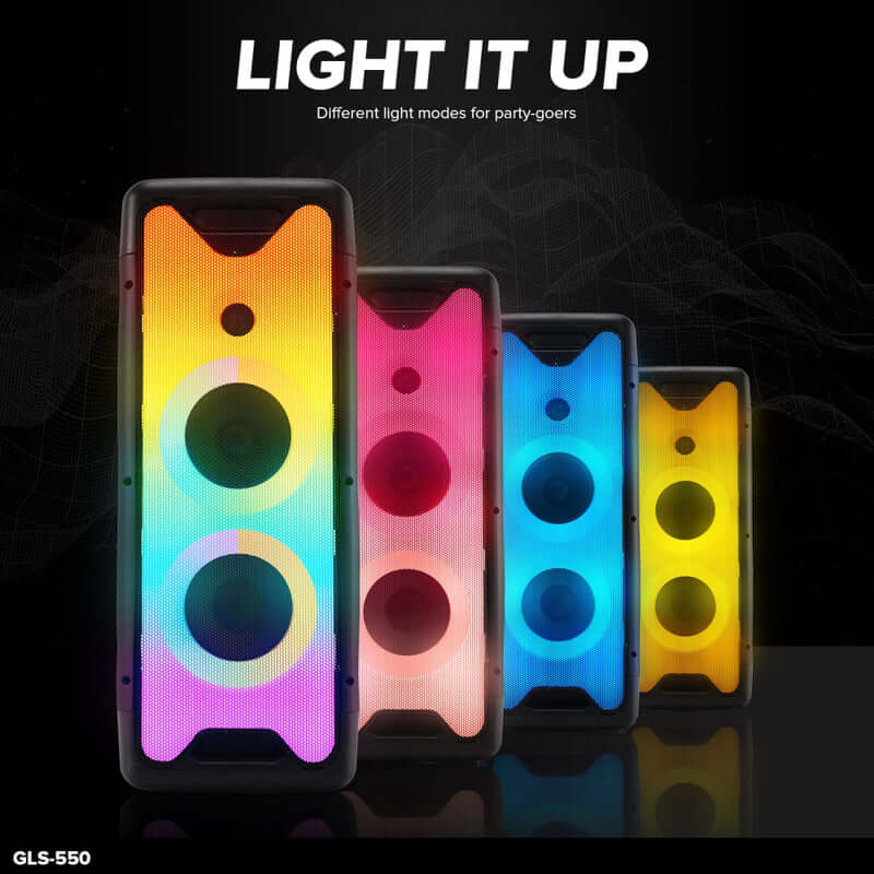 Gemini GLS-550 Taşınabilir Işıklı Bluetooth Hoparlör küçük görsel 10