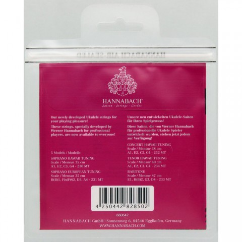 Hannabach 230MT Soprano Ukulele Takım Tel (Hawaii Tuning) küçük görsel 5