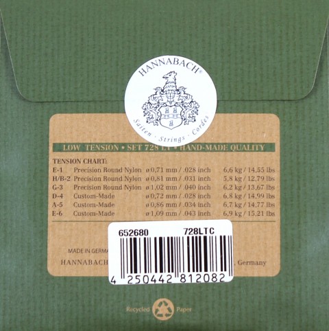 Hannabach 728LTC Custom Made Low Tension Klasik Gitar Teli küçük görsel 4