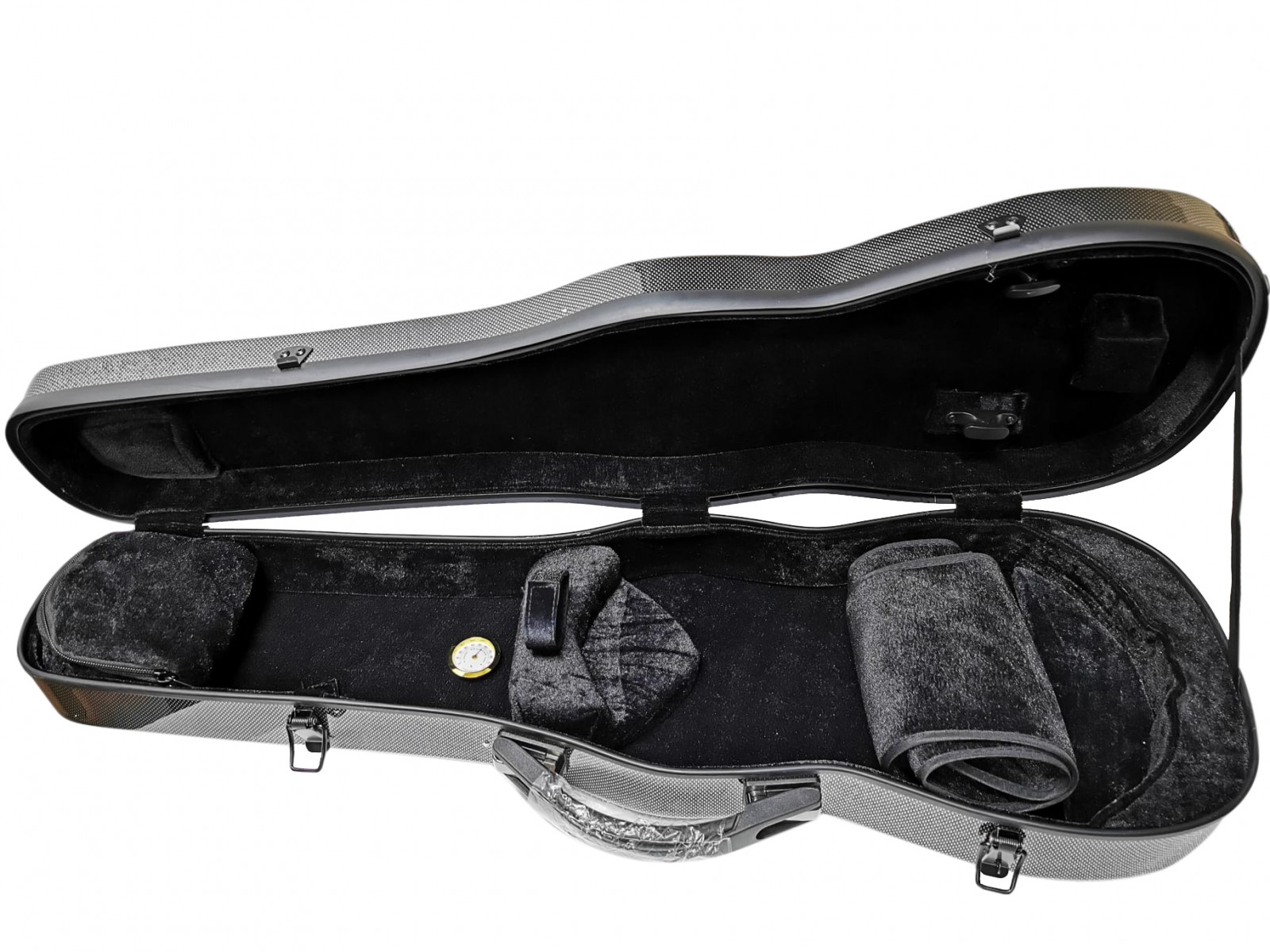JS-103 Fiber Siyah Gri Noktalı 4/4 Keman Kutusu küçük görsel 4