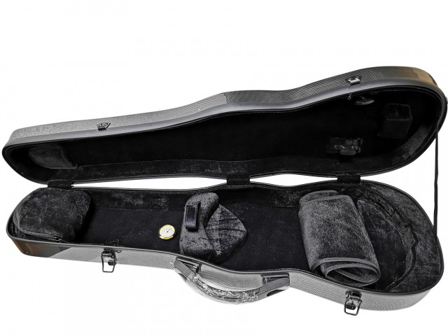 JS-103 Fiber Siyah Gri Noktalı 4/4 Keman Kutusu küçük görsel 8