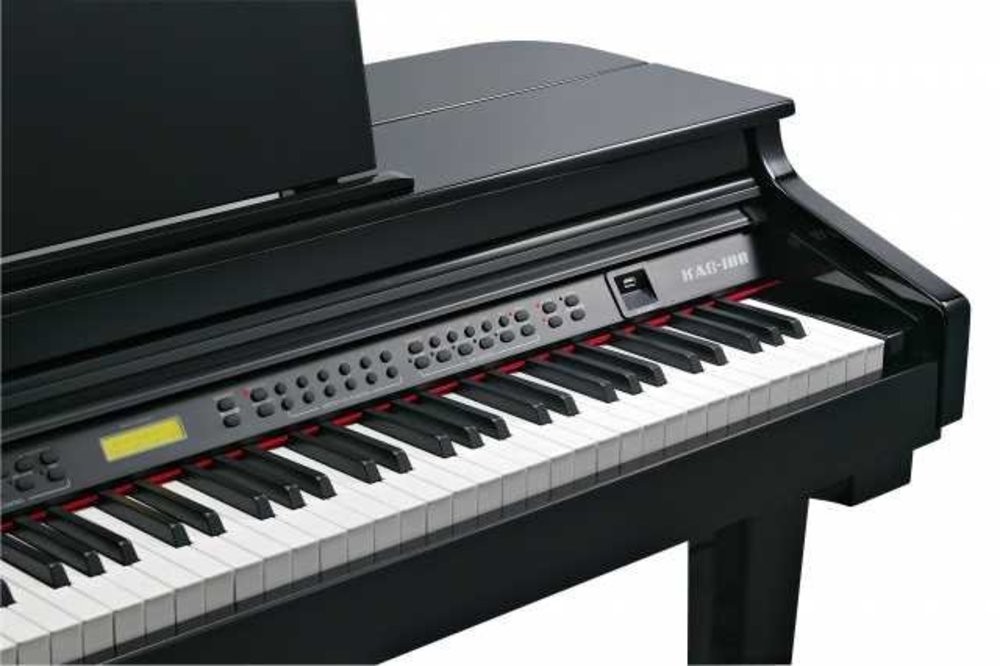 Kurzweil KAG100 Parlak Siyah Kuyruklu Dijital Piyano küçük görsel 5