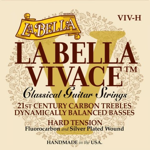 La Bella Vivace Karbon Naylon Hard Tension Klasik Gitar Teli küçük görsel 2