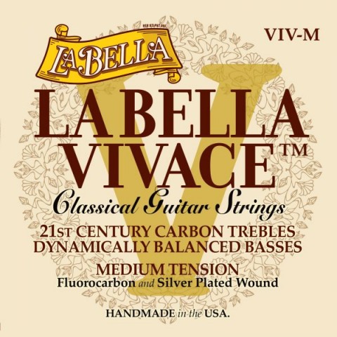 La Bella Vivace Karbon Naylon Medium Tension Klasik Gitar Teli küçük görsel 2