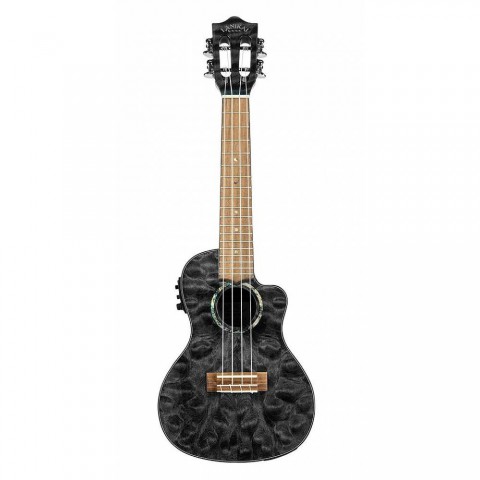 Lanikai QM-BKCEC Quilted Maple Concert Elektro Ukulele küçük görsel 5