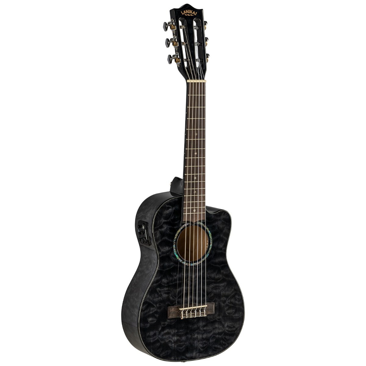 Lanikai QM-BKCEG Quilted Maple Guitalele küçük görsel 7