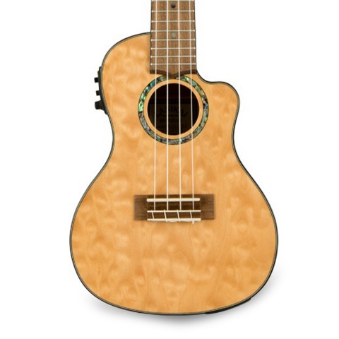Lanikai QM-NACEC Quilted Maple Concert Preamp Elektro Ukulele küçük görsel 14