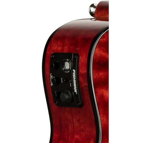 Lanikai QM-RDCEC Quilted Maple Concert Elektro Ukulele küçük görsel 10