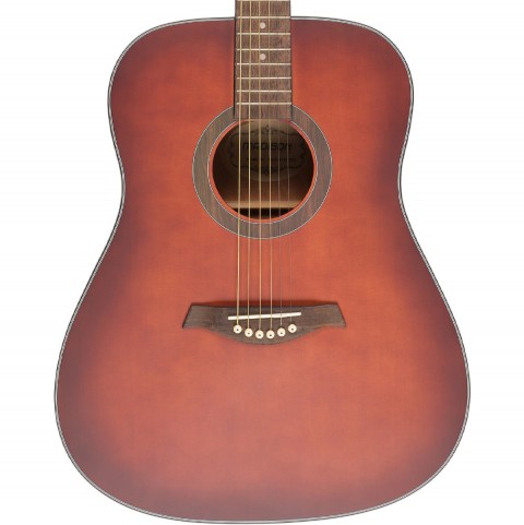 Madison MAG-41M-TRD Trans Red Akustik Gitar küçük görsel 2