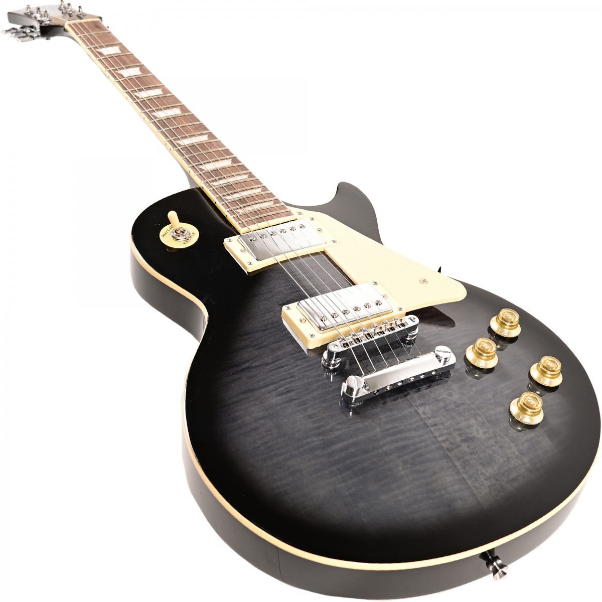 Madison MEG-LPF-TBK Trans Siyah Elektro Gitar küçük görsel 11