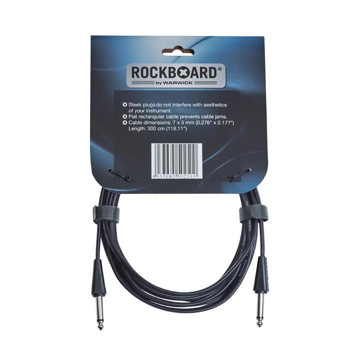 RockBoard Flat Enstrüman Kablosu, Siyah 3 Metre küçük görsel 6
